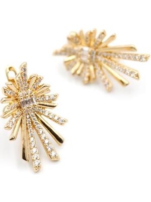 İsmiyle Al Taşlı Küpe - Rose