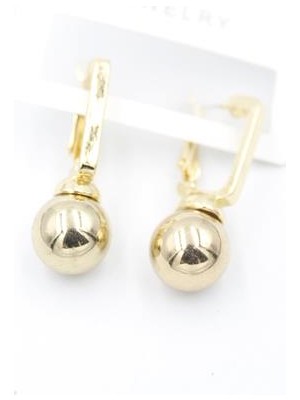 İsmiyle Al Top Küpe - Altın