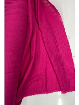 İsmiyle Al Çok Amaçlı Müslin Pamuklu Bebek Örtü ve Battaniye Kumaşı Müslin Bez Fuşya 73