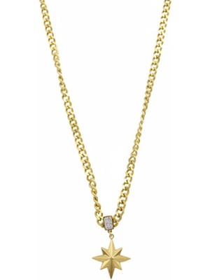 İsmiyle Al Kutup Yıldızı Zincir Kolye - Altın