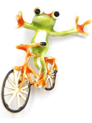 İsmiyle Al Kurbağa Broş - Yeşil