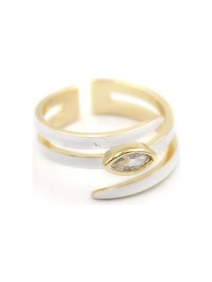 İsmiyle Al Taşlı Vip Yüzük - Altın