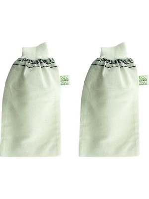 İsmiyle Al 2 Adet Beyaz Banyo Hamam Kesesi Lastikli 25X17 cm