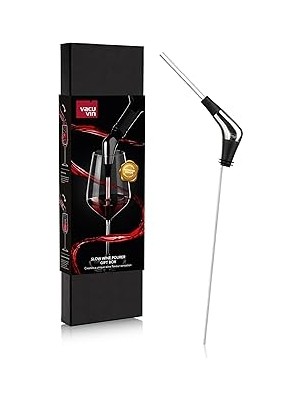 SHC4200 Vacu Vin Slow Pourer Şarap Dökücü, Plastik, Paslanmaz Çelik, Gümüş, Siyah, S