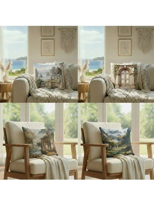 Harikabirev | Kırlent Kılıfı Yastık Kılıfı 4li (Nostalji Set) | KRLNTKLF4LÜ