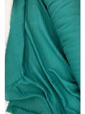 İsmiyle Al Çok Amaçlı Müslin Pamuklu Bebek Örtü ve Battaniye Kumaşı Müslin Bez Petrol Yeşili 41