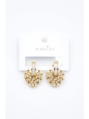 İsmiyle Al Kalp Küpe - Altın