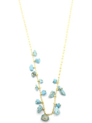 İsmiyle Al Taş Sallantılı Kolye - Altın