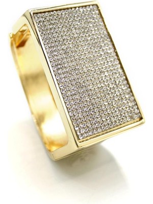 İsmiyle Al Taşlı Plaka Bilezik - Altın