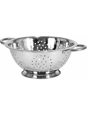 SHC4200 Epinox Paslanmaz Çelik Makarna Süzgeci, Salata Süzgeci - 30 cm Çap, Çok Renkli