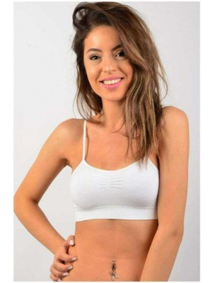 İsmiyle Al Elite Life Kadın Ip Askılı Destekli Büstiyer Beyaz Sütyen 770