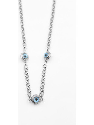 İsmiyle Al Nazar Kolye - Gümüş