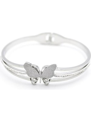İsmiyle Al Kelebek Bilezik - Gümüş