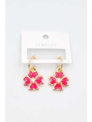 İsmiyle Al Çiçek Küpe - Pembe