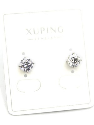 İsmiyle Al Büyük Boy Tek Taş Küpe - Gümüş