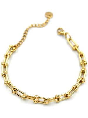 İsmiyle Al Tf Zincir Bileklik - Altın