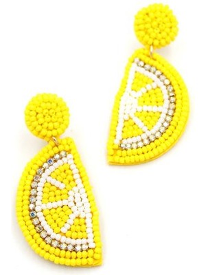 İsmiyle Al Limon Küpe - Sarı