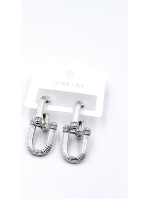 İsmiyle Al Tf Zincir Küpe - Gümüş