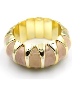 İsmiyle Al Lastikli Taşlı Bilezik - Pembe