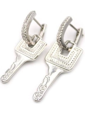 İsmiyle Al Anahtar Küpe - Gümüş