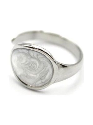 İsmiyle Al Sedef Yılan Yüzük - Gümüş