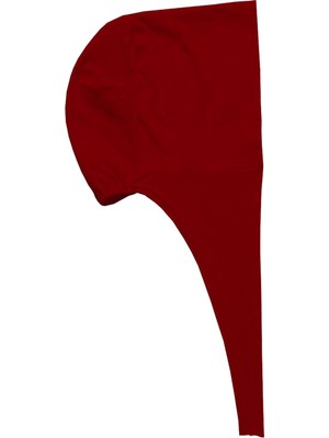 İsmiyle Al Tesettür Bone Bağcıklı Likralı Bordo