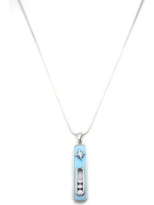 İsmiyle Al Kuzey Yıldızı Kolye - Gümüş