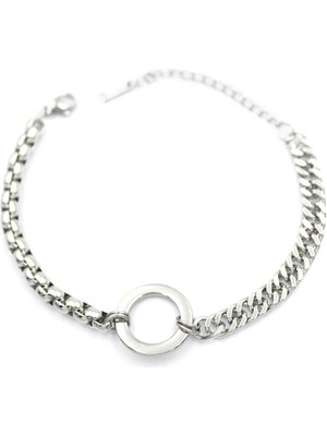 İsmiyle Al Halka Zincirli Bileklik - Gümüş