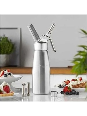 SHC4200 Epinox Krem Şanti Dispenseri, Krem Şanti Sifonu, 3 Duylu Köpüklü Krem Şanti Makinesi, 1000 ml