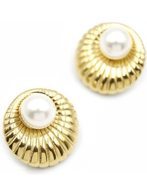 İsmiyle Al Inci Küpe - Altın