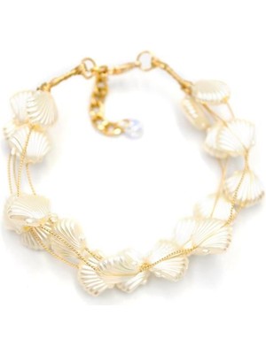 İsmiyle Al Midye Bileklik - Altın