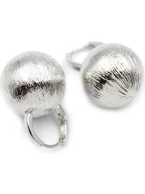 İsmiyle Al Top Küpe - Gümüş