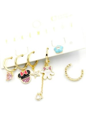 İsmiyle Al Çoklu Mck Fare Küpe - Altın