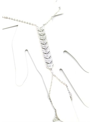 İsmiyle Al Taşlı Şahmeran Bileklik - Gümüş