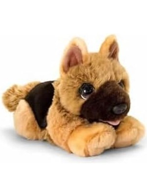 SHC4200 Keel Toys SD2532 Yumuşak Oyuncak Imzalı Yavru Köpek Alsatian, Siyah, Kahverengi