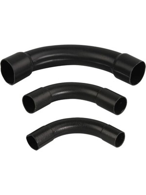 Mutlusan Elektrik Borusu Dirsek, Çap=18 Mm, Plastik, Siyah