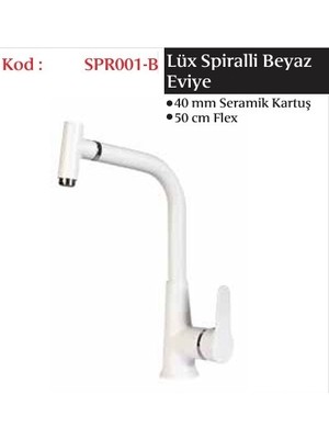 Lux Spiralli Kuğu Eviye Bataryası, Beyaz, 40 Mm, Gms SPR001-B