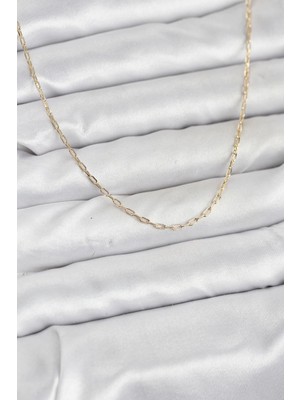 Flamex cm 14K Gold Renk Ataç Zincir Model 60 cm Kadın Kolye