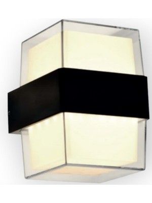 Yapımaks LED Bahçe Armatürü Aplik, King-10/s, 10W, 4200K Sarı Işık, Siyah, 13.4X10.4X9.5 Cm, Horoz
