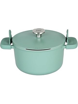 SHC4200 Berghoff Leo Phantom Kapakli Yapişmaz Deri̇n Tencere 24 cm Forest Green