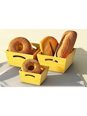 SHC4200 Sofra Serisi Bambu 3'lü Set Ekmeklik