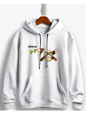 MGAX Hunting Club Baskılı Regular Kapşonlu Sweatshirt