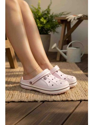 Moda Fiesta Pudra Cross Terlik – Ortopedik, Kaymaz Taban, Günlük Ev & Bahçe Terliği