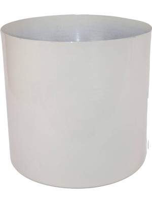 Metal Kırık Beyaz Saksı, 25X25X25 cm