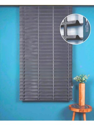 YS Perde Tasarım Picasso Shadow Silüet Kumaş Jaluzi Store Perde, Alüminyum Kasalı Yüksek Kaliteli - Füme W10/PICASSO