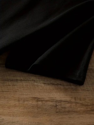 Çamaşır Kenti Baskılı Oversize Bisiklet Yaka T-Shirt - Siyah