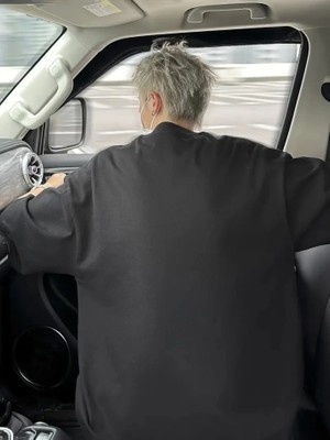 Çamaşır Kenti Baskılı Oversize Bisiklet Yaka T-Shirt - Siyah