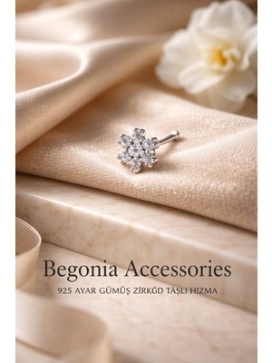 Begonia Accessories 925 Ayar Gümüş Yıldız Kar Tanesi Figürlü Minimal Zirkon Tek Taşlı 1 Adet Hızma – Tragus Küpe, Unisex Gümüş Takı, Zarif & Şık Tasarım, Günlük ve Özel Gün Kullanımı