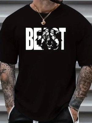 Çamaşır Kenti Baskılı Oversize Bisiklet Yaka T-Shirt - Siyah