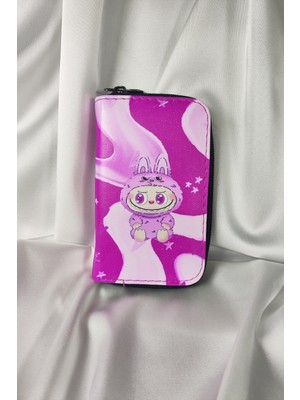 Kuromı Desenli Çocuk ve Genç Cüzdanı, Fermuarlı, Kartlık Bölmeli Bozuk Para Gözlü